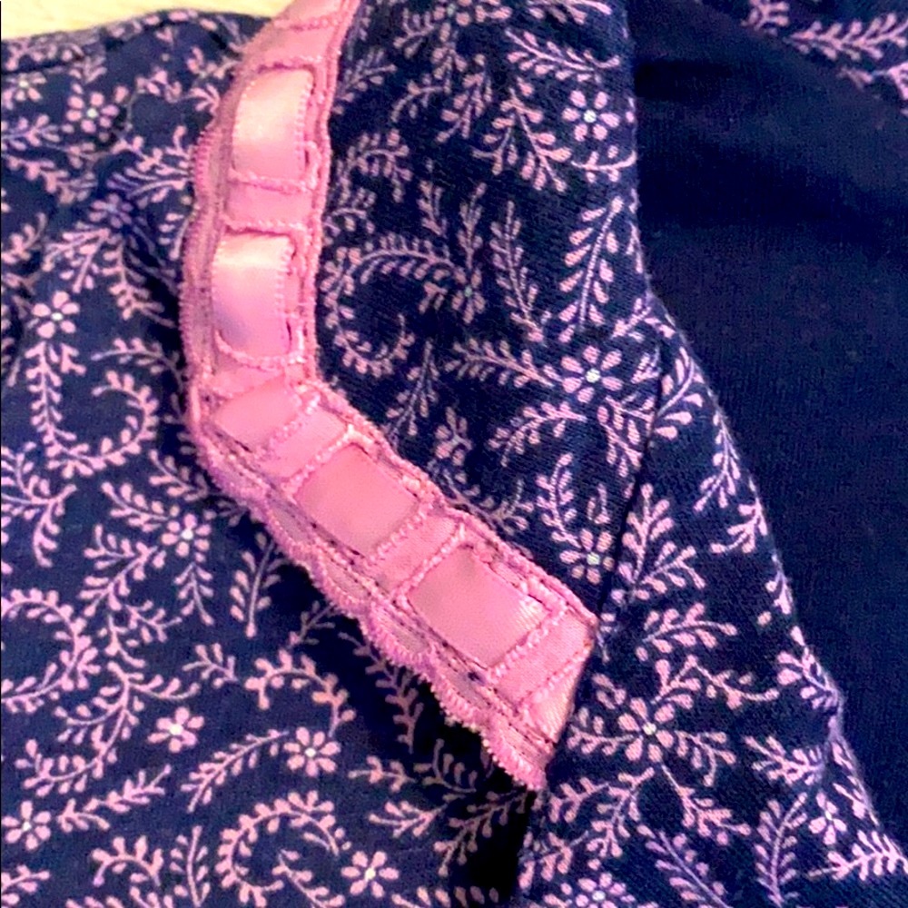 NEW Secret Treasures navy blue with lavender trim